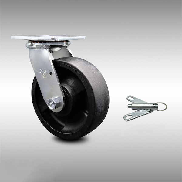 6 Inch SS Glass Filled Nylon Swivel Caster with Ball Bearing and Swivel Lock SCC